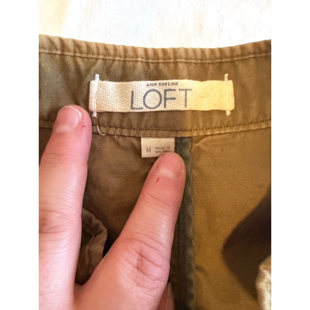 Loft Olive Green Utility Jacket Button Lightweigh… - image 4